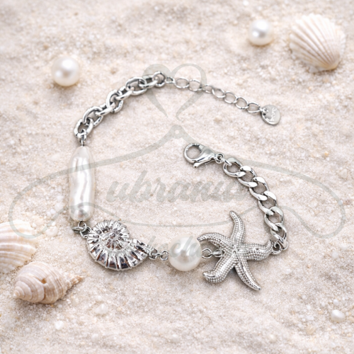 Bransoletka srebrna rozgwiazda