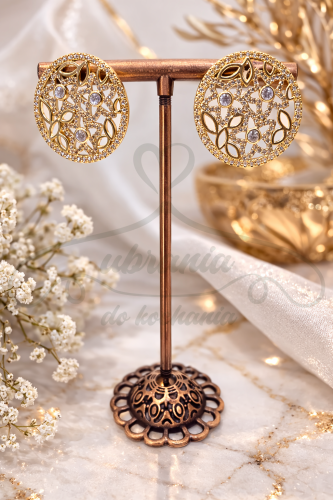 Kolczyki ażurowe, jasne