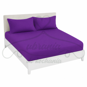 PRZEŚCIERADŁO 220X200 z gumką FASHION HOME, fiolet