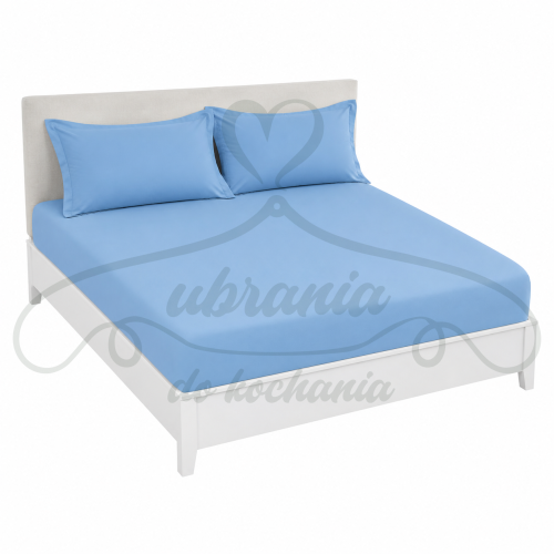 PRZEŚCIERADŁO 220X200 z gumką FASHION HOME, jasnoniebieskie