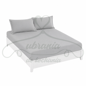 PRZEŚCIERADŁO 160X200 z gumką FASHION HOME, jasnoszare