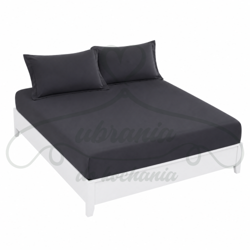 PRZEŚCIERADŁO 160X200 z gumką FASHION HOME, grafit