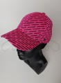 Czapka z daszkiem różowa w paski