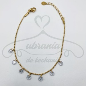 Bransoletka z białą cyrkonią