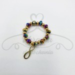 Pierścionek koralik holo z nieskończonością