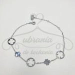 Bransoletka srebrna koniczyna