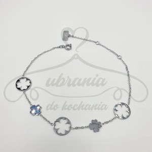 Bransoletka srebrna koniczyna