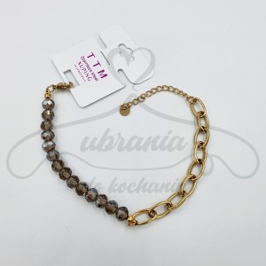 Bransoletka z szarym koralikiem