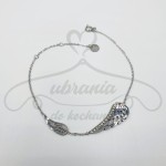 Bransoletka srebrna skrzydła cyrkoniowe