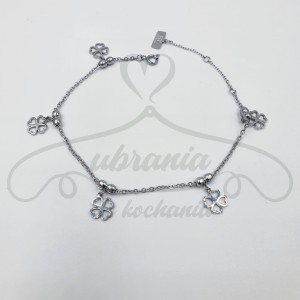 Bransoletka srebrne koniczynki