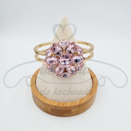 Bransoletka sztywna kwiat różowy.jpg