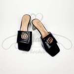 Klapki na obcasie czarne