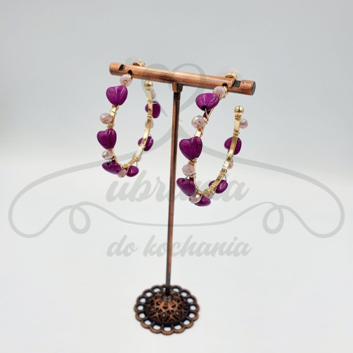 Kolczyki koła fioletowe z koralikami.jpg