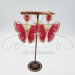 Kolczyk motyle różowe