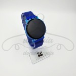 Zegarek  LED niebieski magnes czarna tarcza   