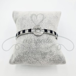 Bransoletka sztywna z cyrkonią 