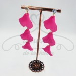 Kolczyki akrylowe różowe listki