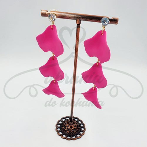 Kolczyki akrylowe różowe listki .jpg