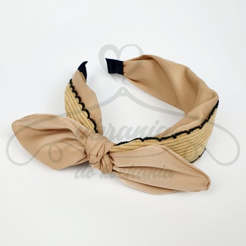 Opaska do włosów gruba, turban, beżowa.jpg