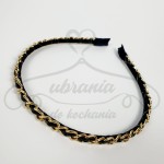 Opaska do włosów przeplatana czarna