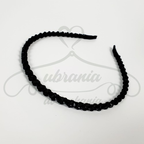 Opaska do włosów koralik czarna.jpg