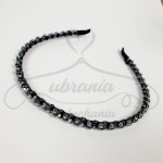 Opaska do włosów koralik srebrna