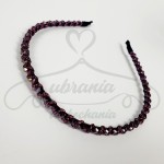 Opaska do włosów koralik fioletowa