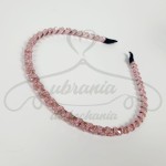 Opaska do włosów koralik różowa