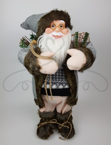 Święty Mikołaj DUŻY STOJĄCY, SZARY .jpg