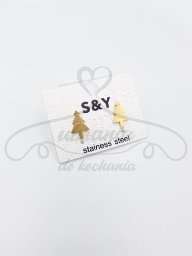 Kolczyki złote choinki .jpg