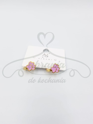 Kolczyki różowe łapki .jpg