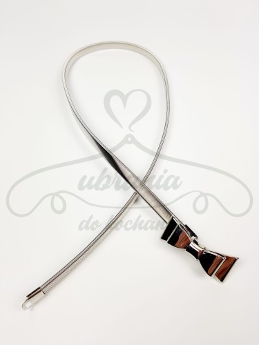 Pasek sprężynka srebrna kokardka.jpg