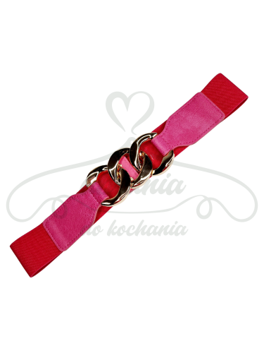 Pasek GUMA, RÓŻOWY Z ŁAŃCUCHEM.png