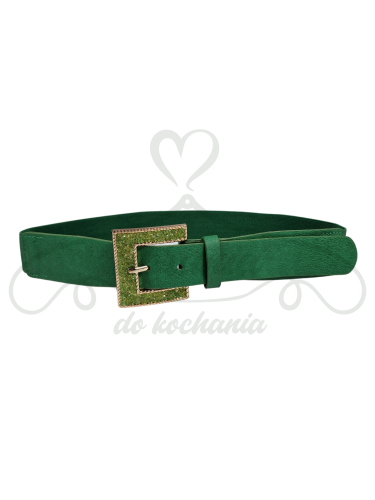 Pasek GUMA CYRKONIA ZIELONY .png