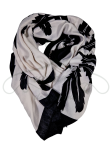 Szal czarno biały ŁAPACZ SNÓW