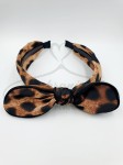 Opaska do włosów w panterkę, brązowa