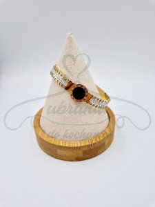 Bransoletka sztywna z czarnym oczkiem