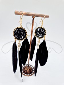 Kolczyki czarne łapacze